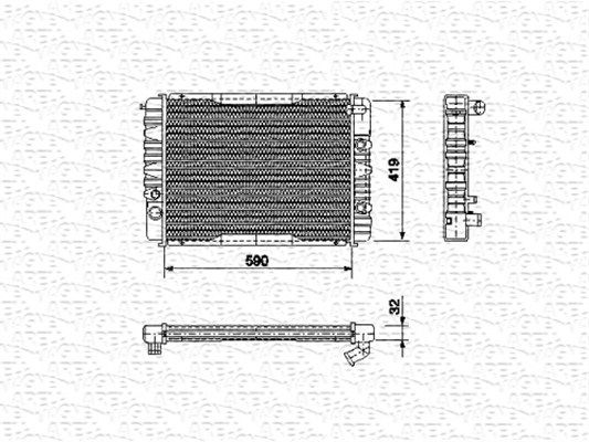 MAGNETI MARELLI Radiators, Motora dzesēšanas sistēma 350213665000